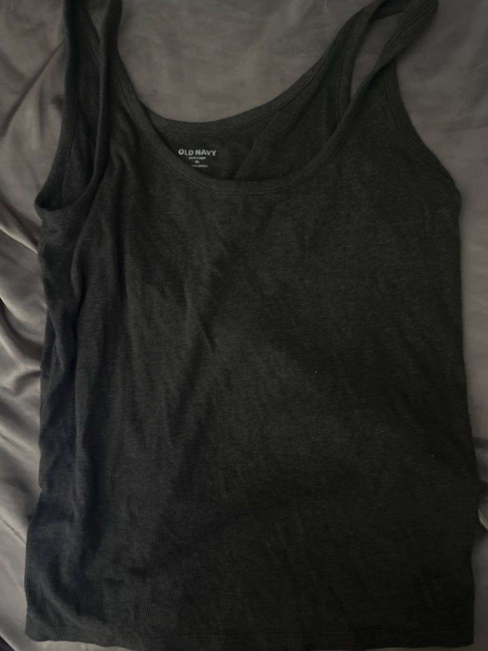 Old Navy Men’s Black Ribbed Tank Top - Scoop Neck